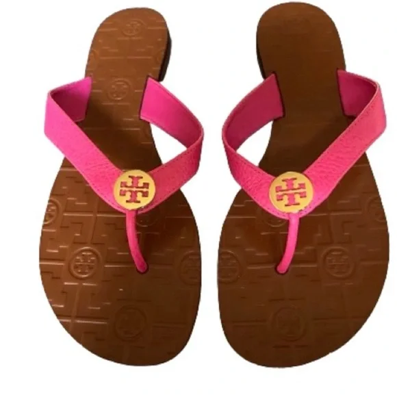 Tory Burch Vibrant Pink Sandals Size 9 1/2 - Picture 1 of 4